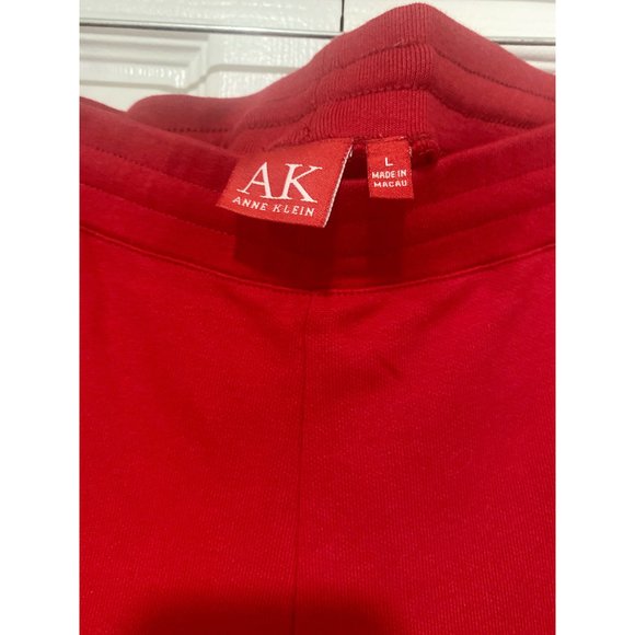 Anne Klein Red Wide Leg Lounge High Rise Pants Size Large - Picture 7 of 8